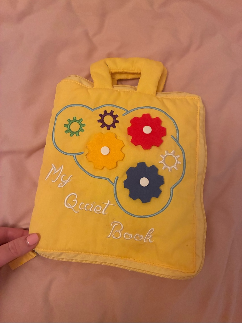 Like new Montessori Yellow Quiet Activity Book for babies and toddlers